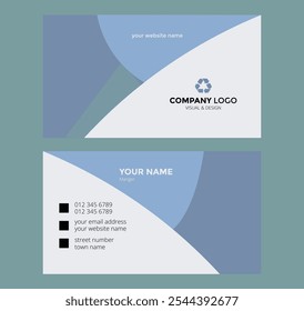 Modern business card design, Creative modern clean corporate double-side business card template, personal visiting card, vector illustration, professional simple identity card