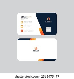 Modern business card design, Creative modern clean corporate double-side business card template, personal visiting card, vector illustration, professional simple identity card