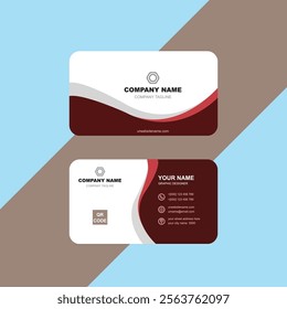 Modern business card design, Creative modern clean corporate double-side business card template, personal visiting card, vector illustration, professional simple identity card