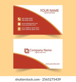 Modern business card design, Creative modern clean corporate double-side business card template, personal visiting card, vector illustration, professional