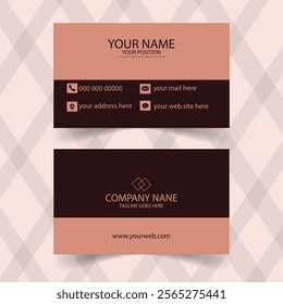 Modern business card design, Creative modern clean corporate double-side business card template, personal visiting card, vector illustration, professional