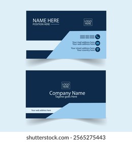 Modern business card design, Creative modern clean corporate double-side business card template, personal visiting card, vector illustration, professional