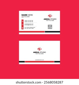 Modern business card design, Creative modern clean corporate double-side business card template, personal visiting card, vector illustration, professional simple identity card