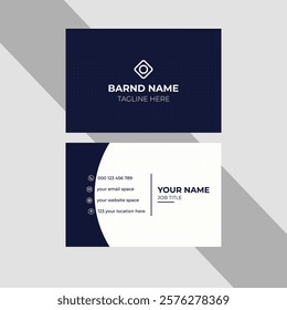 Modern business card design, Creative modern clean corporate double-side business card template, personal business card, vector illustration, professional simple identity card