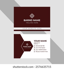 Modern business card design, Creative modern clean corporate double-side business card template, visiting card, vector illustration, professional simple identity card