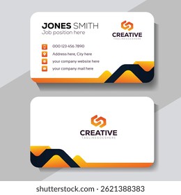 Modern business card design, Creative modern clean corporate double-side business card template, personal visiting card