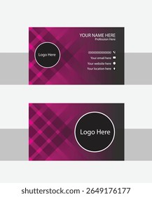 Modern business card design, Creative modern clean corporate double-side business card template, personal visiting card, vector illustration, professional simple identity card
