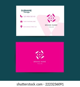 Modern Business Card Design. Double Sided Business Card Design Template. Vector Visiting Card Illustration Print Template