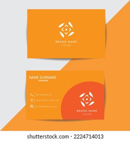 Modern Business Card Design. Double Sided Business Card Design Template. Vector Visiting Card Illustration Print Template