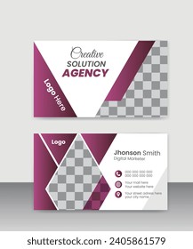 modern business card design double sided business card design template