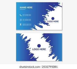 modern business card design . double sided business card design template .