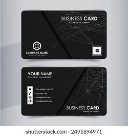 Modern business card design, editable template