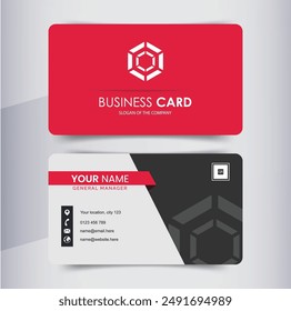 Modern business card design, editable template