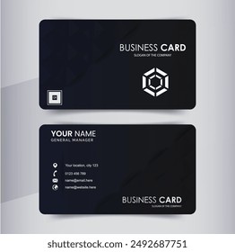 Modern business card design, editable template