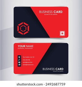 Modern business card design, editable template