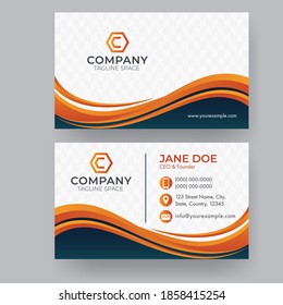 Modern Business Card Design with Front and Back Presentation.