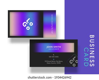 Modern Business Card Design In Front And Back View For Corporate.