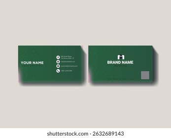 Modern Business Card Design with Geometric Elements, Modern Business Card Design with Geometric Shapes and Contact Details