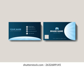 Modern Business Card Design with Geometric Elements, Modern Business Card Design with Geometric Shapes and Contact Details