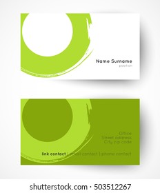 modern business card design with grunge circles