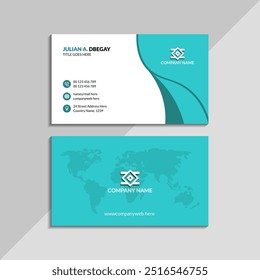 Modern business card design with high-resolution graphics, professional and customizable template