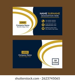 Design moderno de cartão de visita. Exibição de layout inovadora para promoção.