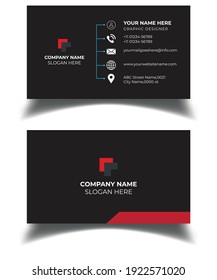 Modern business card  design. With inspiration from the abstract. Vector Modern Creative and Clean Business Card Template.