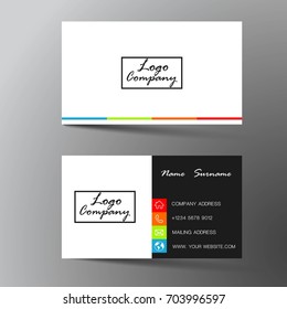 Modern business card design With inspiration from the abstract.Flat design.