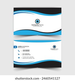 Modern business card design. Name card vector template.