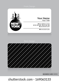 Modern Business Card Design with New York Symbols