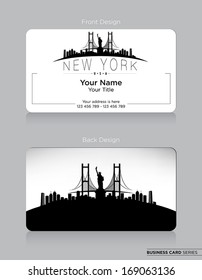 Modern Business Card Design with New York Symbols