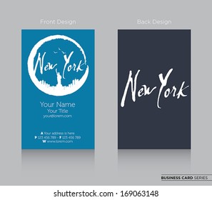 Modern Business Card Design with New York Symbols