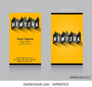 Modern Business Card Design with New York Symbols