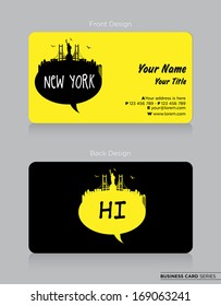 Modern Business Card Design with New York Symbols