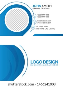 Modern business card design, photography business card template