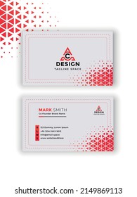 Modern business card design in professional style Free Vector and use