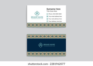 Modern business card design professional style