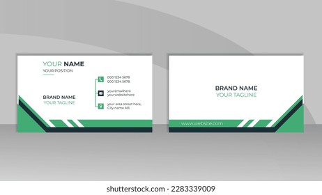 Diseño moderno de tarjetas de visita para uso profesional y personal, plantilla de vectores de tarjetas de visita creativa, elegante, de moda horizontal abstracta y limpia para títulos de empresa y trabajo.