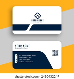 Modern business card design professional style vector art.
