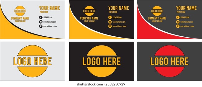 Modern business card design professional style