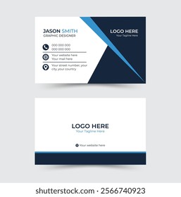 Modern business card design. Professional business card template, visiting card. Design for business and corporate concept. Vector illustration design.