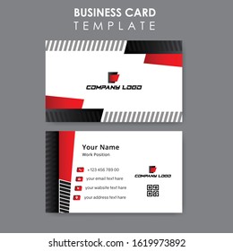 Modern Business Card Design Red and Black