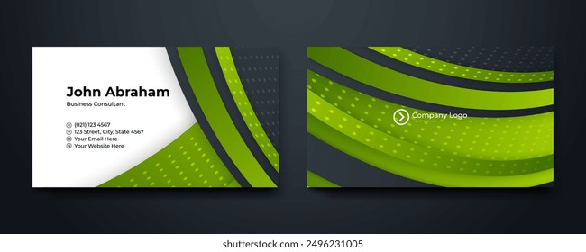 Modern Business card design set template for company corporate style. Vector illustration.