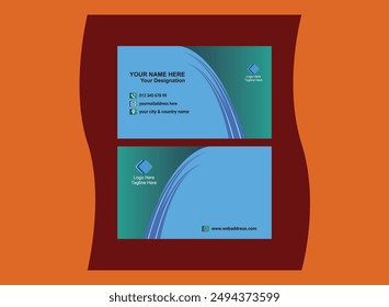 Modern Business Card Design with Simple Layout