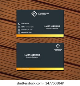 Modern business card design template.  decoration name card design