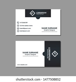 Modern business card design template.  decoration name card design