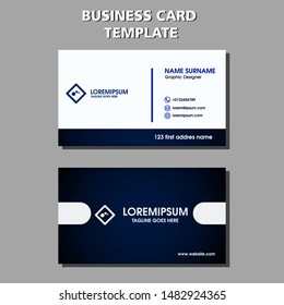 Modern business card design template. decoration name card design