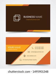 Modern business card design template set, vector illustration