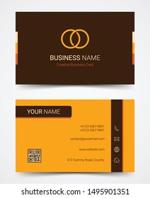 Modern business card design template set, vector illustration