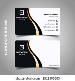 Modern business card design template. decoration name card design